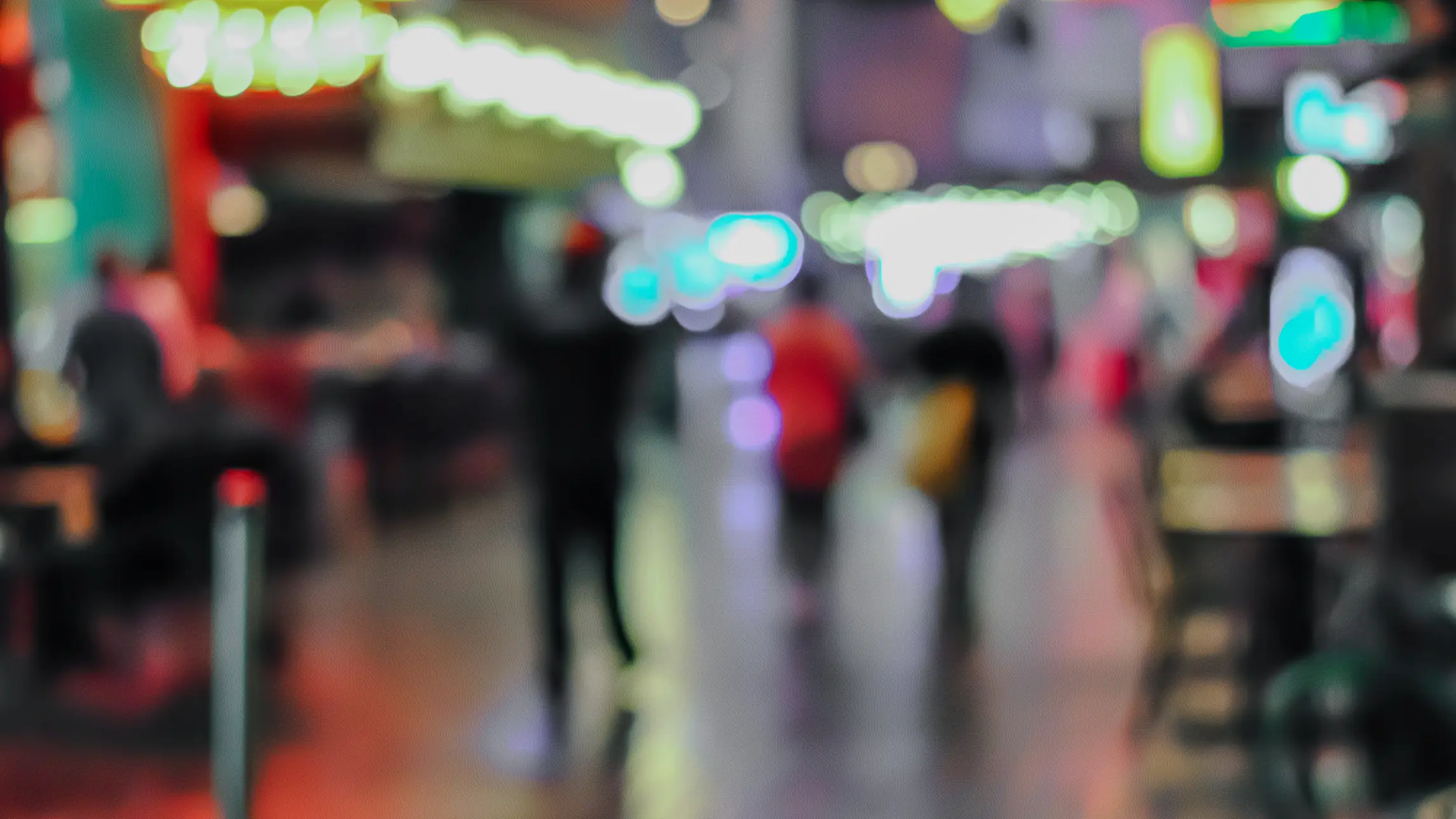 Blurry lights night street colorful