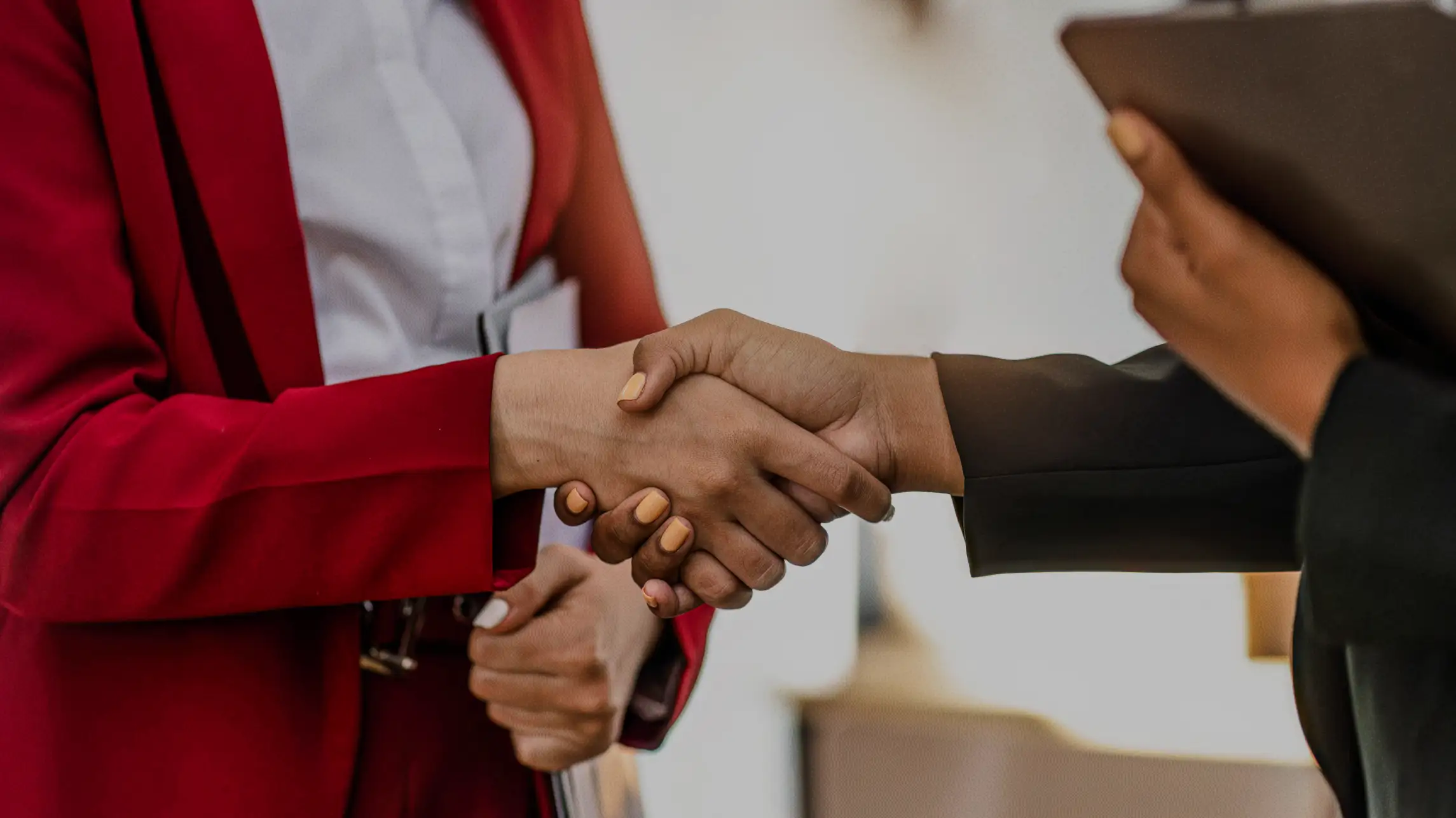 Shaking hands in agreement